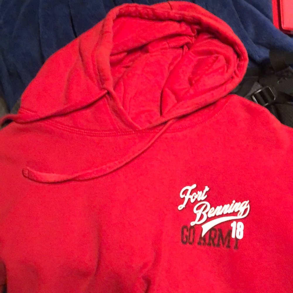 red hoodie